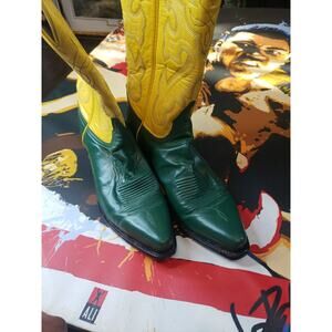 Ferrini Italia Yellow Green Size 7 1/2 Boots